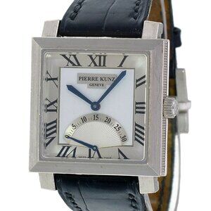 Pierre Kunz 18K White Gold Unisex Spirit of Challenge Quartz Watch